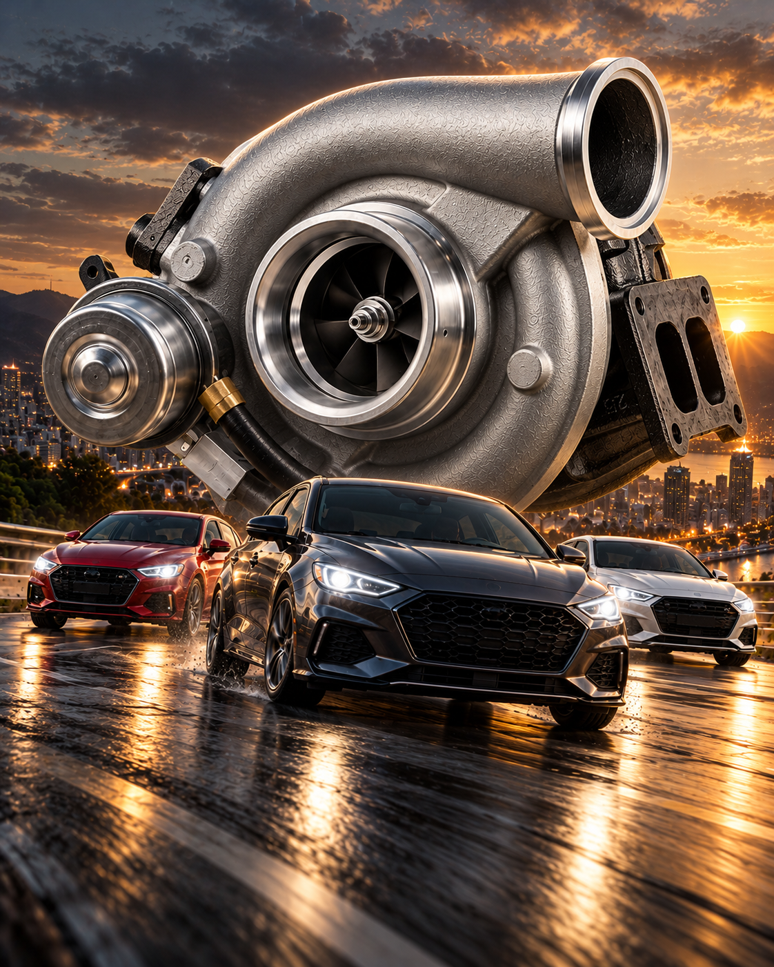 Turbocompressor e aplicação em carros de passeio: turbos e conjuntos centrais CHRA