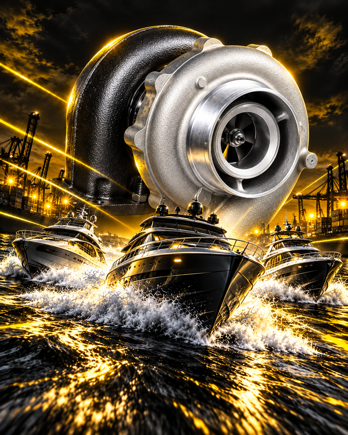 Turbocompressor e aplicação em segmento marítimo: turbos e conjuntos centrais CHRA