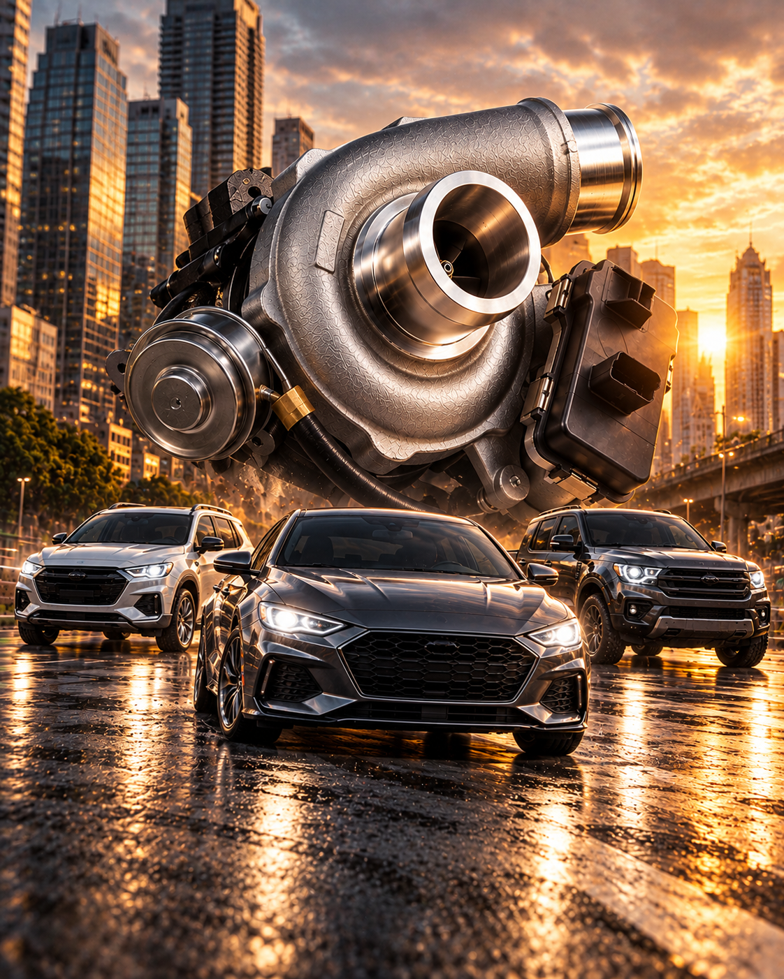 Turbocompressor e aplicação em carros de performance: turbos e conjuntos centrais CHRA